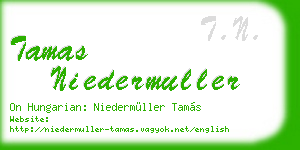 tamas niedermuller business card