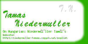 tamas niedermuller business card